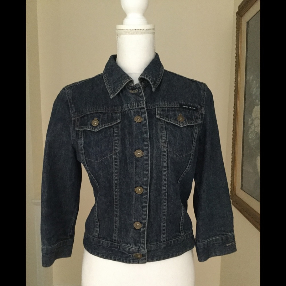 DKNY Jeans Blue Denim Jacket, Size Small.
